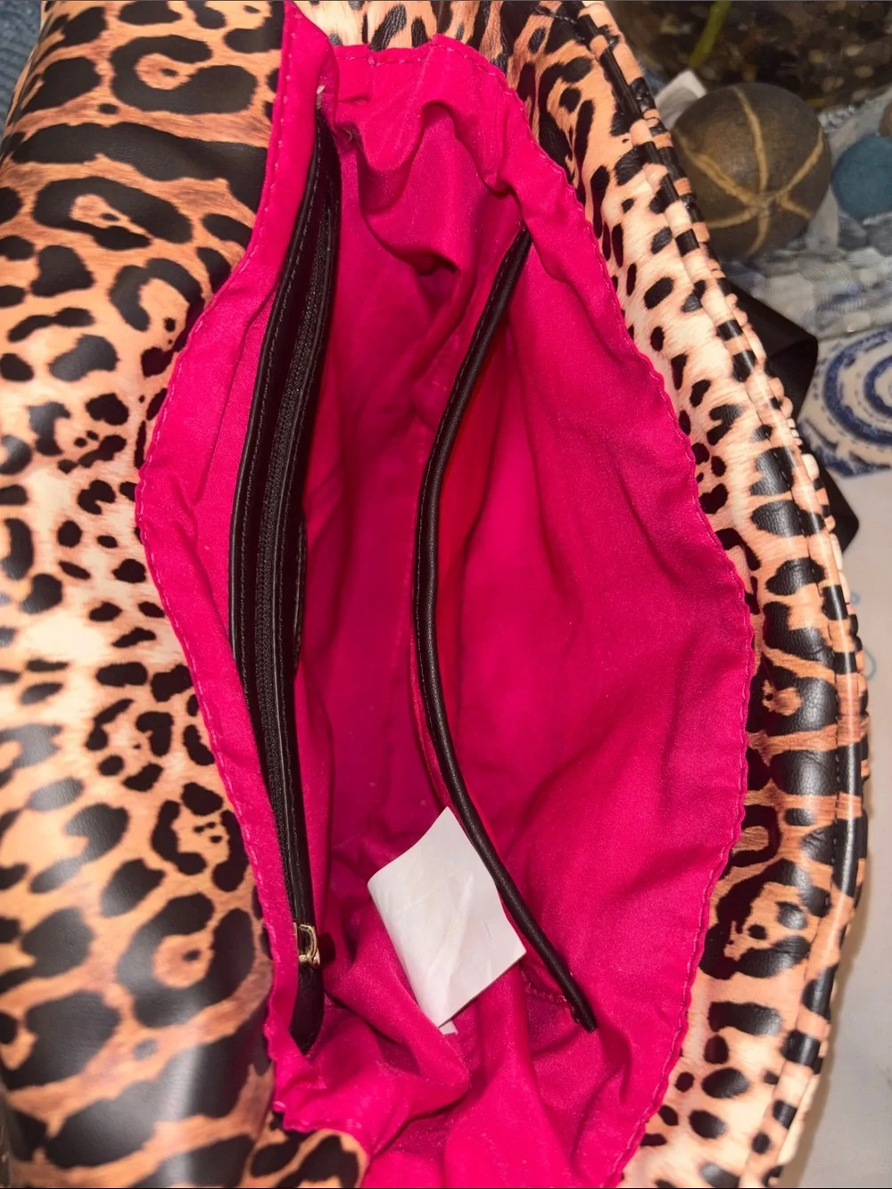Betsey Johnson Leopard Quilted Flap Messenger Crossbody Bag